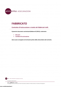 Amissima - Fabbricato - Modello 34501 Edizione 01-2019 [26P]